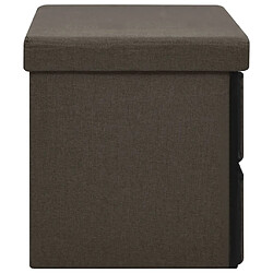 Avis vidaXL Banc de rangement pliable Marron foncé 76x38x38 cm Faux lin