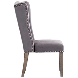 Avis vidaXL Chaise à manger Gris Velours