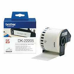 Rouleau de Papier Continu Brother DK-22205 Noir/Blanc (3 Unités)