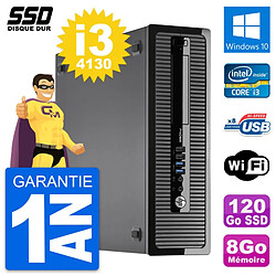 PC HP ProDesk 400 G1 SFF Intel Core i3-4130 RAM 8Go SSD 120Go Windows 10 Wifi - Occasion