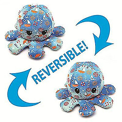 Universal Touet en peluche de poulpe réversible reversible 20 cm cadeau d'enfants