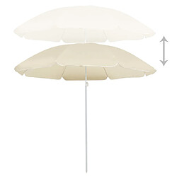 ComfortXL Parasol D'extérieur Avec Mât En Acier Sable 180 Cm