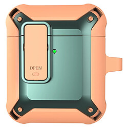 Coque en TPU anti-chocs, orange/vert pour votre AirPods 1/2