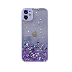 Universal Étui violet pailleté transparent pour iPhone 11 Pro