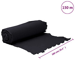 vidaXL Membrane géotextile noir 1 x 150 m fibre de polyester pas cher