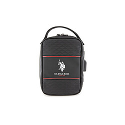 Us Polo U.S Polo Sacoche de voyage à USB Modèle Middle Stripe Noir