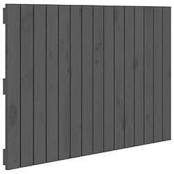 vidaXL Tête de lit murale Gris 95,5x3x60 cm Bois massif de pin