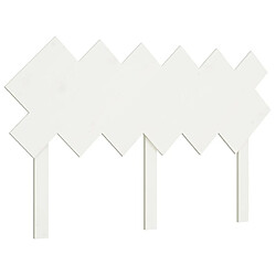 Maison Chic Tête de lit scandinave,Meuble de chambre Blanc 132x3x81 cm Bois massif de pin -MN39519