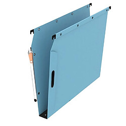 Dossier suspendu kraft velcro L'Oblique AZ fond 3 cm pour armoire - bleu - Lot de 25