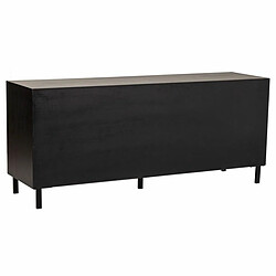 Buffet Alexandra House Living Noir Naturel Rotin Bois de paulownia 45 x 86 x 165 cm pas cher