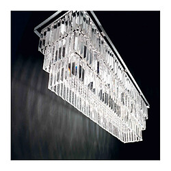 Ideal Lux Suspension Chromée en cristal MARTINEZ 8 ampoules