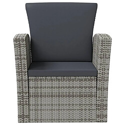 Avis vidaXL Salon de jardin 8 pcs avec coussins résine tressée gris