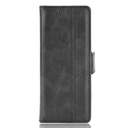 Etui en PU texture rétro à boucle magnétique latérale avec support noir pour votre Samsung Galaxy Z Fold3 5G