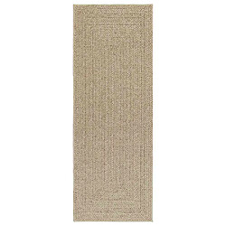 vidaXL Tapis ZIZUR beige 80x200 cm aspect de jute intérieur extérieur