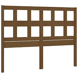 Maison Chic Tête de lit scandinave pour lit adulte,Meuble de chambre Marron miel 125,5x4x100 cm Bois massif de pin -MN56975