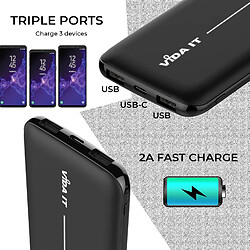 SANAG Slim 5V 2A Batterie Externe 10000Mah Pour Veste Doudoune Gilet Chauffant Usb Power Bank Chargeur Portable Pour Iphone 13 15 Pro Samsung A15 A35 5G Huawei Batterie De Secours Rechargeable pas cher