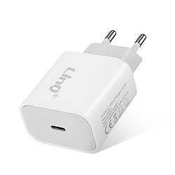 Chargeur Secteur USB Type C Power Delivery 20W Charge Rapide LinQ Blanc