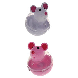 2 Pcs Distributeur de Nourriture de Chien Chat de Tumbler,Animal Familier Jouet Interactif à Friandises