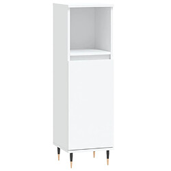 vidaXL Armoire de salle de bain blanc 30x30x100 cm bois d'ingénierie