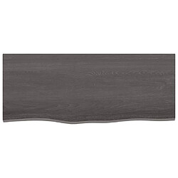 Maison Chic Étagère murale flottante,Etagère de rangement gris foncé 100x40x2 cm bois chêne massif traité -MN70391