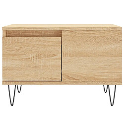 Maison Chic Table basse,Table Console Table d'appoint, Table pour salon chêne sonoma 55x55x36,5 cm bois d'ingénierie -MN88482 pas cher