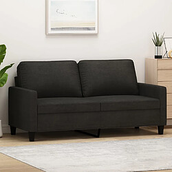 Maison Chic Canapé à 2 places,Sofa de Salon,Canapé droit Noir 140 cm Tissu -GKD931756