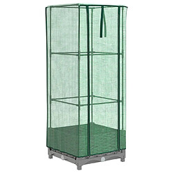 vidaXL Jardinière surélevée avec housse aspect rotin 40x40x123 cm