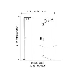 Avis porte D'entrée Bois Tiercee Vauban H215 X L140 P, Droit Côtes Tableau Gd Menuiseries