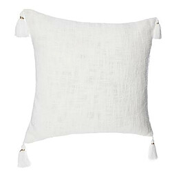 Housse de Coussin Slub 40x40cm Blanc