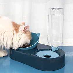 Avis Universal Réservoir d'eau pour chat stockage automatique pour chien de compagnie bol de nourriture pour chat récipient de nourriture et arrosage pour animal de compagnie éleveur d'eau pour chat (bleu)