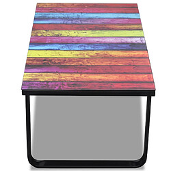 Acheter Helloshop26 Table basse de salon salle à manger design verre musique multicolore 90 x 45 cm 0902028