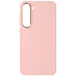 Avizar Coque pour Samsung Galaxy S23 Plus Rigide Contour Caméra Métallisé Rose Poudré