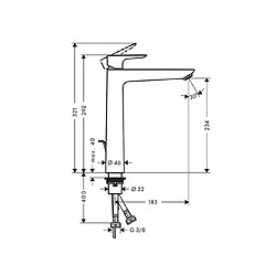 Hansgrohe - Mitigeur de lavabo, avec tirette et vidage 240 chromé bec fixe 5L/min - Talis E