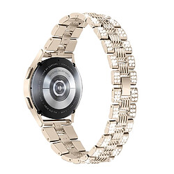 Bracelet en alliage de zinc, fermeture rapide, sangle de 20 mm avec décor de strass, or pour votre Samsung Galaxy Watch4 Classic 42mm/46mm/Watch4 Active 40mm 44mm