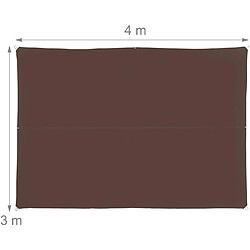 Helloshop26 Voile d'ombrage rectangle 3 x 4 m brun 13_0002932_3