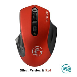 Wewoo Souris sans fil optique pour ordinateur 2,4 GHz 2000DPI ajustable avec récepteur USB (rouge silencieux)