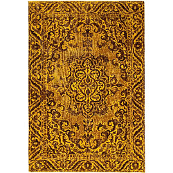 Vidal Tapis de laine 279x189 jaune Vintage Royal