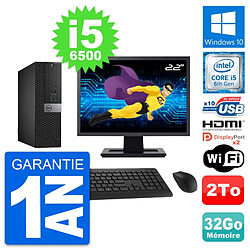 PC Dell 5040 SFF Ecran 22" Core i5-6500 RAM 32Go Disque 2To HDMI Windows 10 Wifi - Occasion