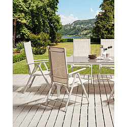 Beliani Lot de 6 chaises CATANIA Métal Beige