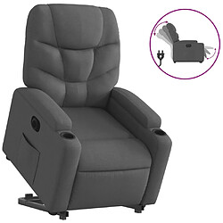 vidaXL Fauteuil inclinable électrique gris foncé tissu