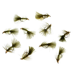 10x Mouche de Pêche Leurre de Pêche Mouche Artificielle Flottante pour Pêcher à la Mouche Truite Brochet Basse pas cher