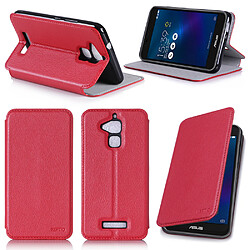 Xeptio Etui luxe Asus Zenfone 3 MAX ZC520TL rouge avec stand - Housse pochette