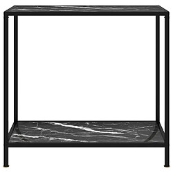 Maison Chic Table console | Meuble d'entrée | Table d'appoint Noir 80x35x75 cm Verre trempé -GKD63534