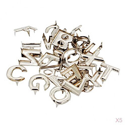 130pcs bricolage lettre anglais rivets en métal goujons pour vêtements vêtements chapeau décor