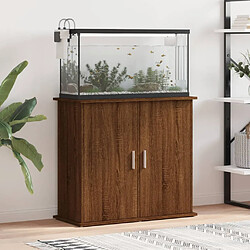 vidaXL Support pour aquarium chêne marron 81x36x73cm bois d'ingénierie