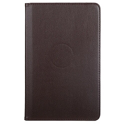 Wewoo Etui en cuir à rotation horizontale à 360 degrés avec texture Litchi pour Galaxy Tab A 10.5, avec support (Marron)