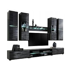 Dusine NINJA Ensemble meuble EFFET 3D LED 280 cm pour HIFI et Tele