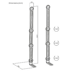 Support universel VESA Maclean MC-335 pour barre de son, 15kg max pas cher