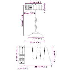 vidaXL Aire de jeux d'extérieur bois de pin massif pas cher
