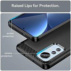 Avis Htdmobiles Coque pour Xiaomi 12 Lite 5G - housse etui silicone gel carbone + verre trempe - NOIR